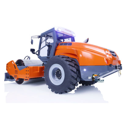 LESU AOUE H13i 1/14 Metal Hydraulic RC Road Roller FlySky I6S Remote Controller Front Shovel Sound Light System for Backyard Fun