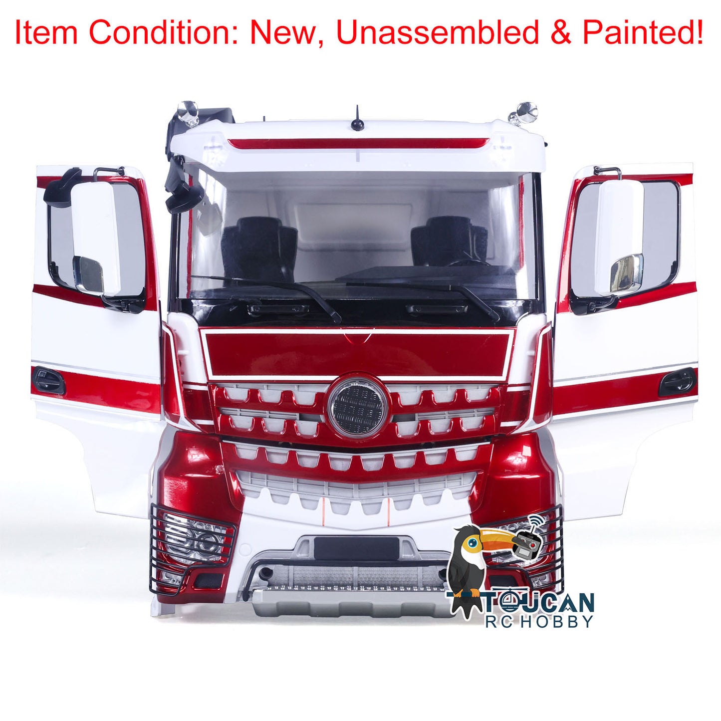 Painted Plastic Cabin Body Shell Set for 1/14 6x6 RC Tractor Truck 6X4 Radio Controlled Electric Car Hobby Model