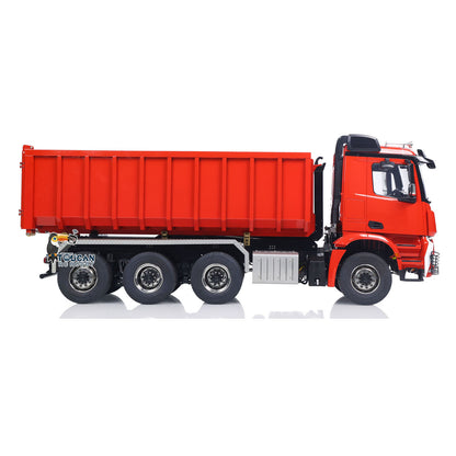In Stock 1/14 8*8 RC Hydraulic Equipment Radio Controlled Truck Roll Off Full Dumper Car Rear Axle Steering Assembled Painted Vehicles
