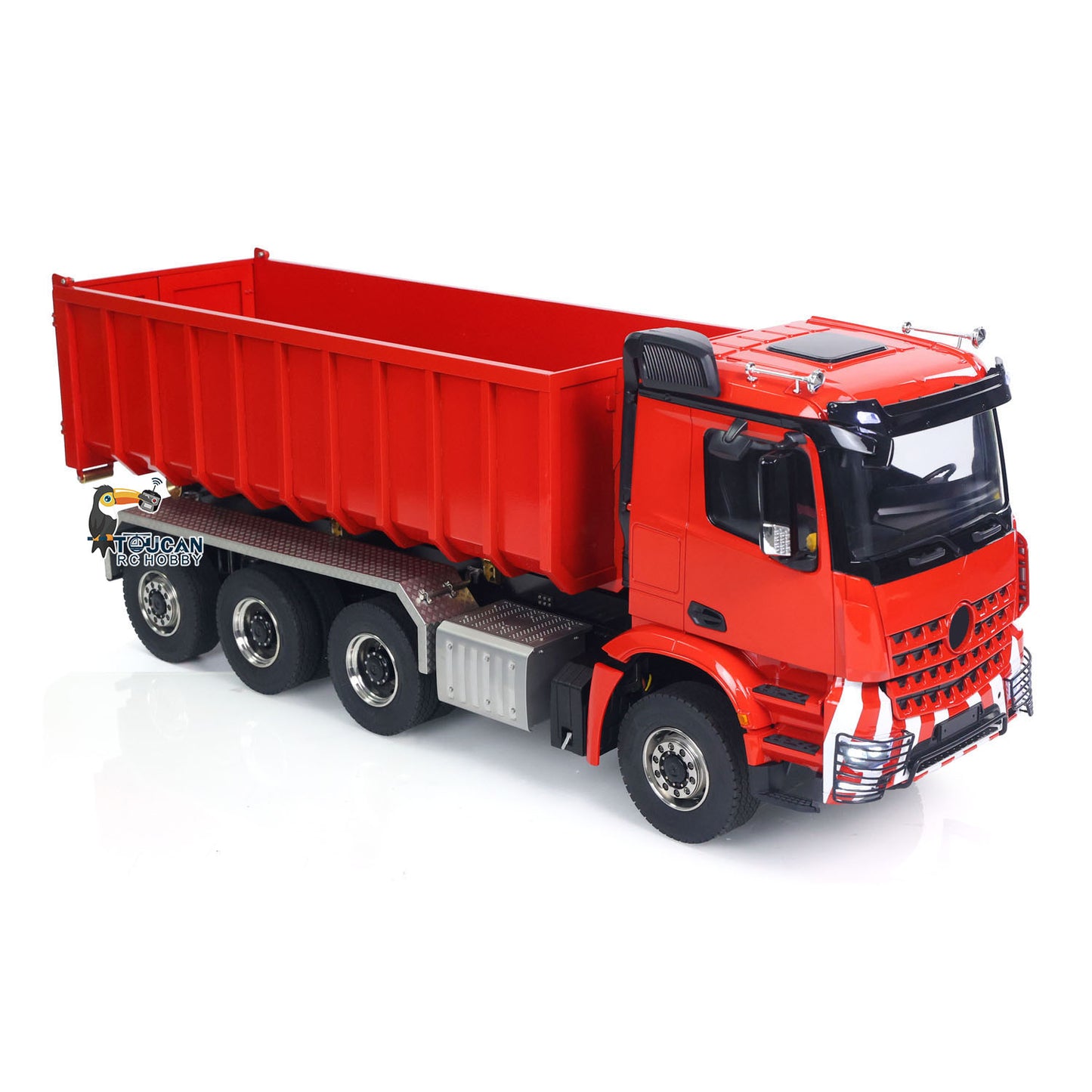 In Stock 1/14 8*8 RC Hydraulic Equipment Radio Controlled Truck Roll Off Full Dumper Car Rear Axle Steering Assembled Painted Vehicles