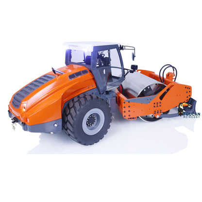 LESU AOUE H13i 1/14 Metal Hydraulic RC Road Roller FlySky I6S Remote Controller Front Shovel Sound Light System for Backyard Fun