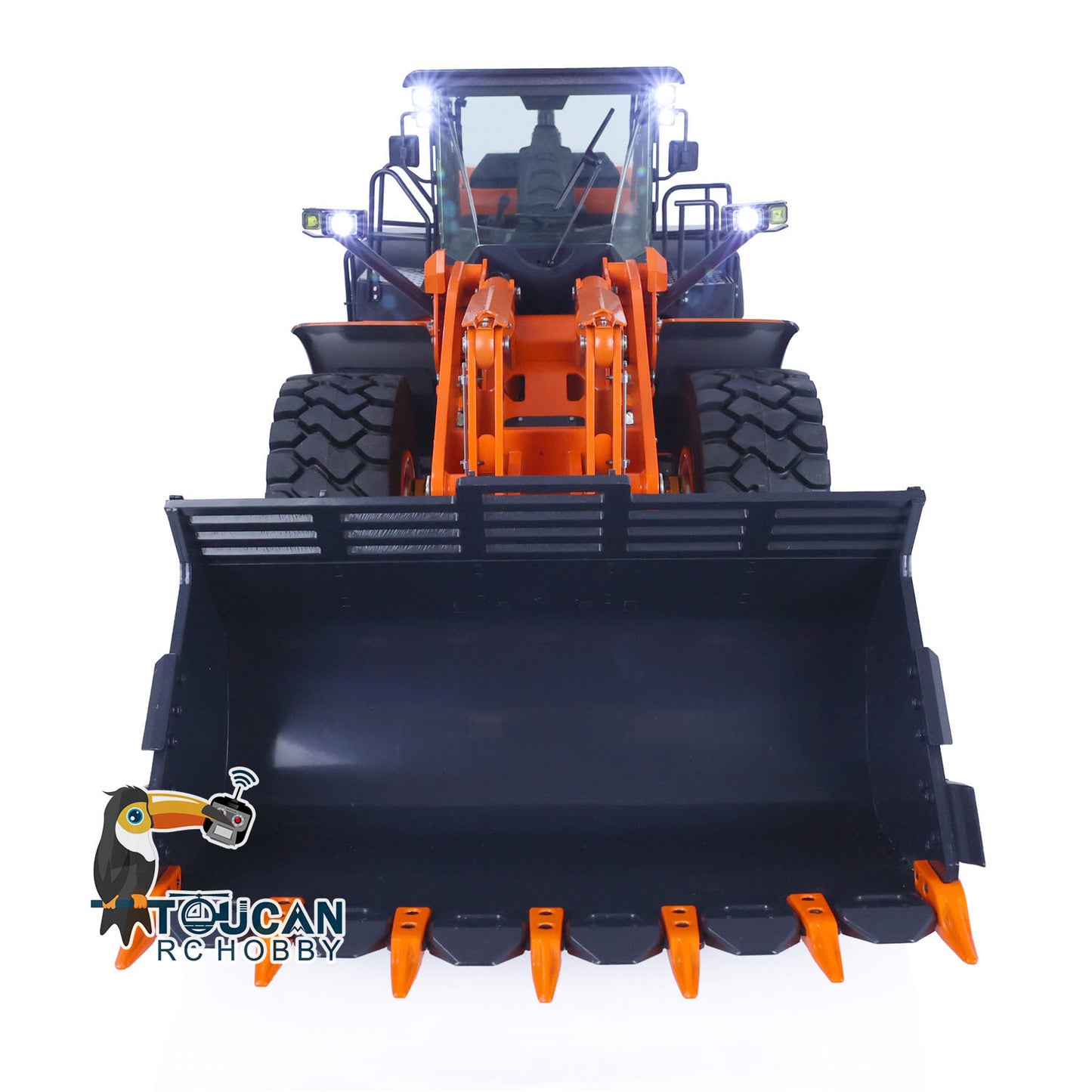 JDModel 198 ZW370 1/14 Metal RC Hydraulic RTR Loader 2-Speed Transmission ST8 Controller Light Sound Axles Lock Brushless Motor & ESC for Model Collectors