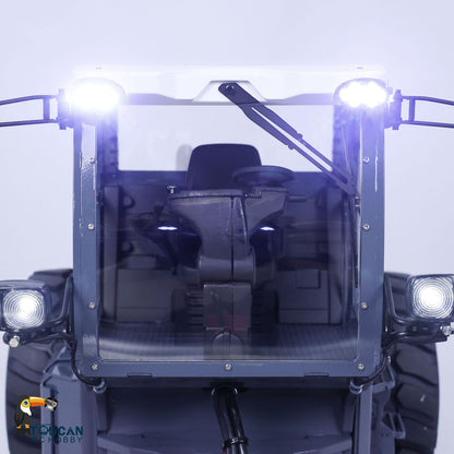 LESU AOUE H13i 1/14 Metal Hydraulic RC Road Roller FlySky I6S Remote Controller Front Shovel Sound Light System for Backyard Fun