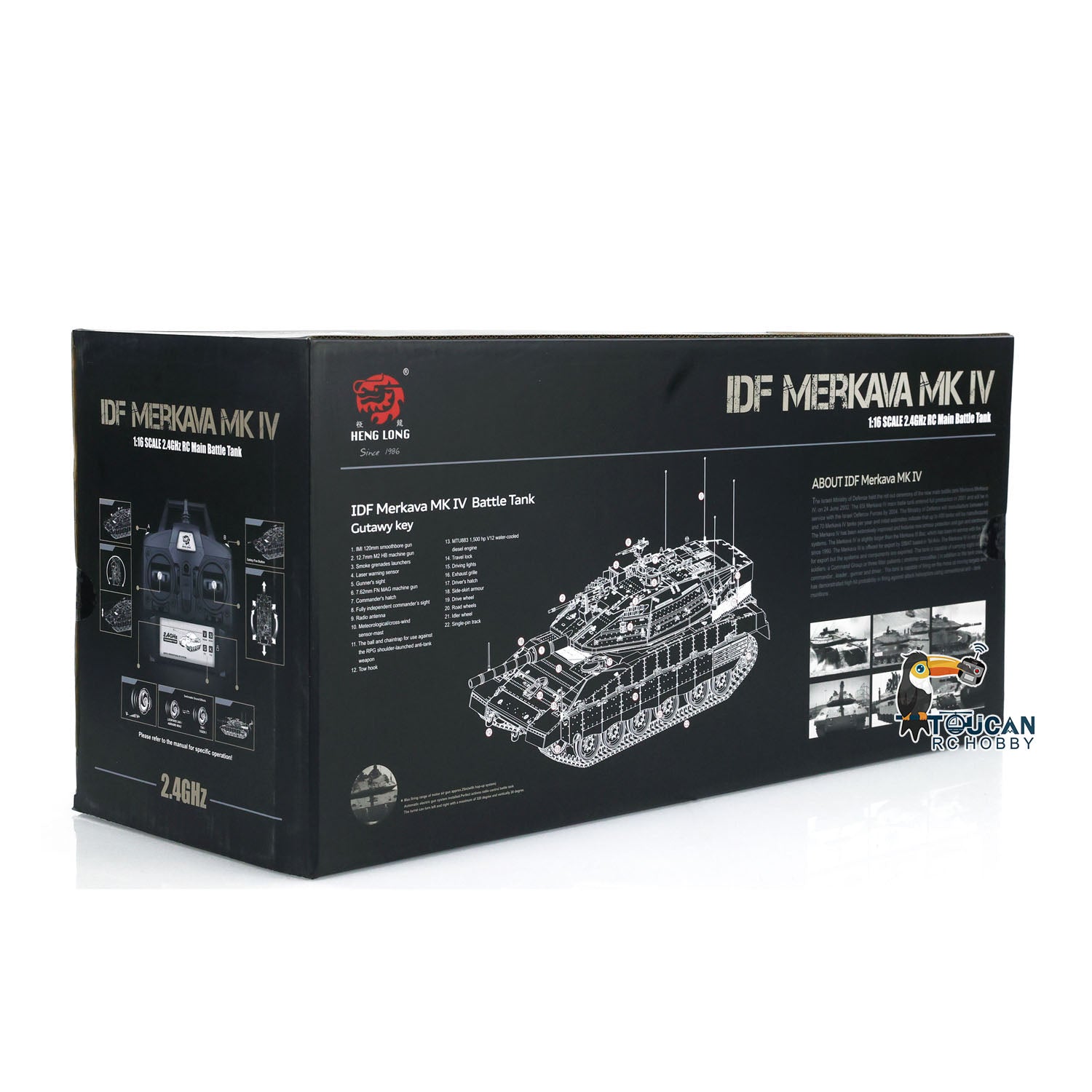 RC Tank 1/16 Heng Long IDF Merkava MK IV 3958 360 Turret Rotary