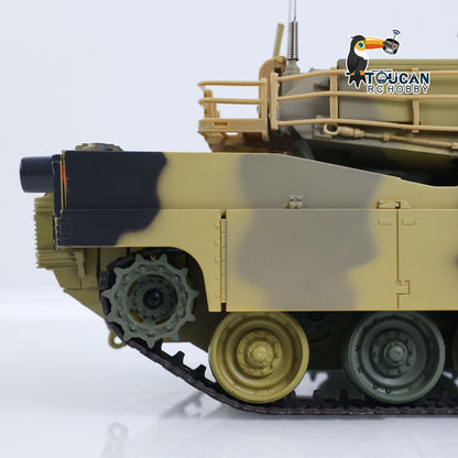 TOUCAN RC HOBBY Heng Long 1/24 RC Tank Abrams M1A2 3816-2 2.4G Remote Control Battle Vehicle Panzer Simulation Model Painted Assembled