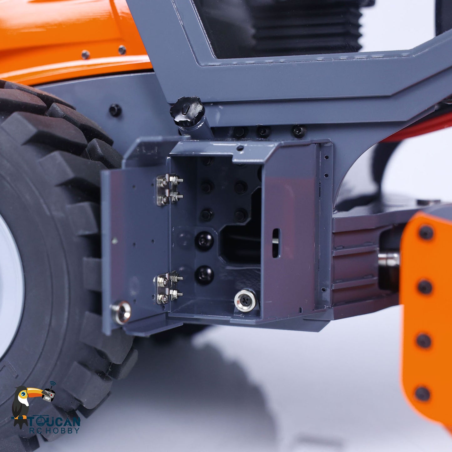 LESU AOUE H13i 1/14 Metal Hydraulic RC Road Roller FlySky I6S Remote Controller Front Shovel Sound Light System for Backyard Fun