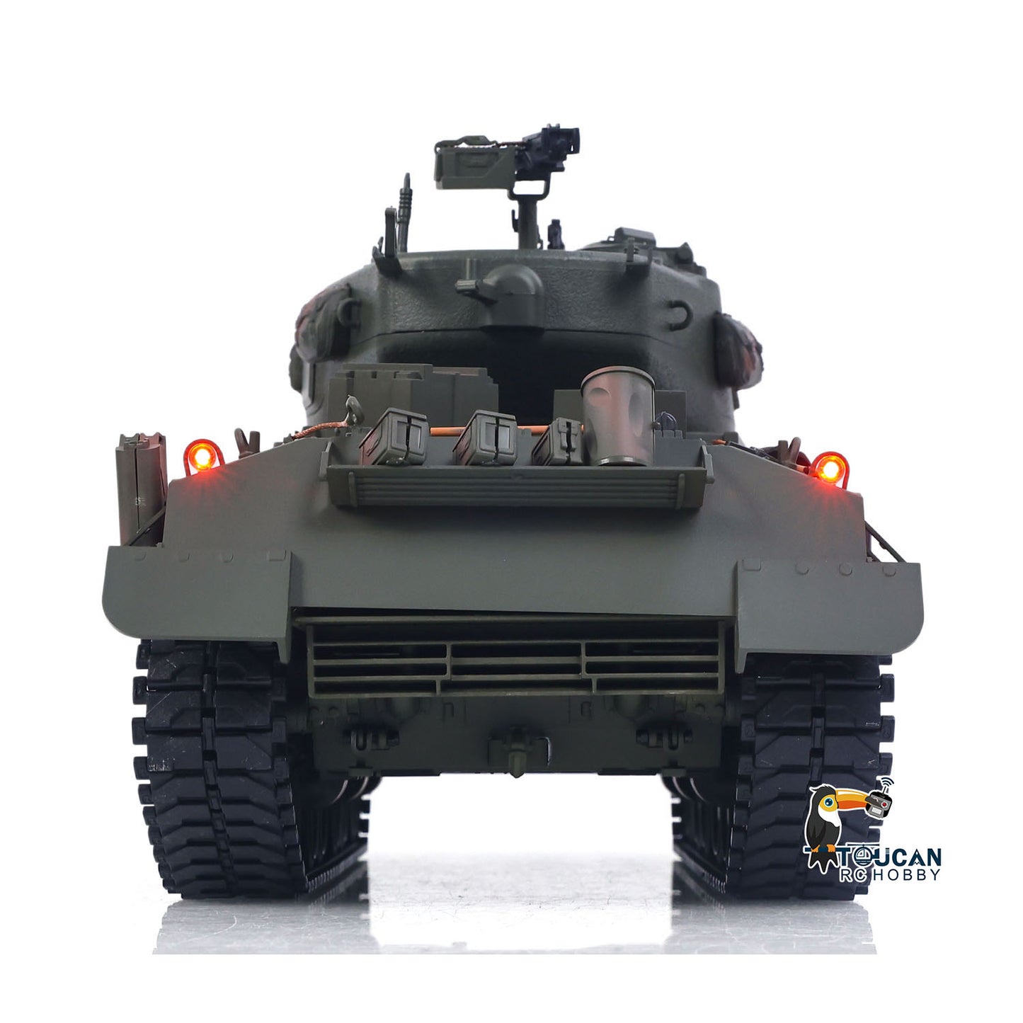 US Stock 1/16 Remote Control Tank Sherman M4A3 E8 Fury Edition IR BB Barrel Elevation Smoke Unit Metal Chassis Road Wheels 360 Rotation