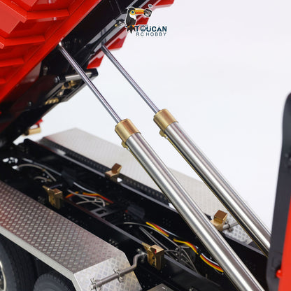 In Stock 1/14 8*8 RC Hydraulic Equipment Radio Controlled Truck Roll Off Full Dumper Car Rear Axle Steering Assembled Painted Vehicles