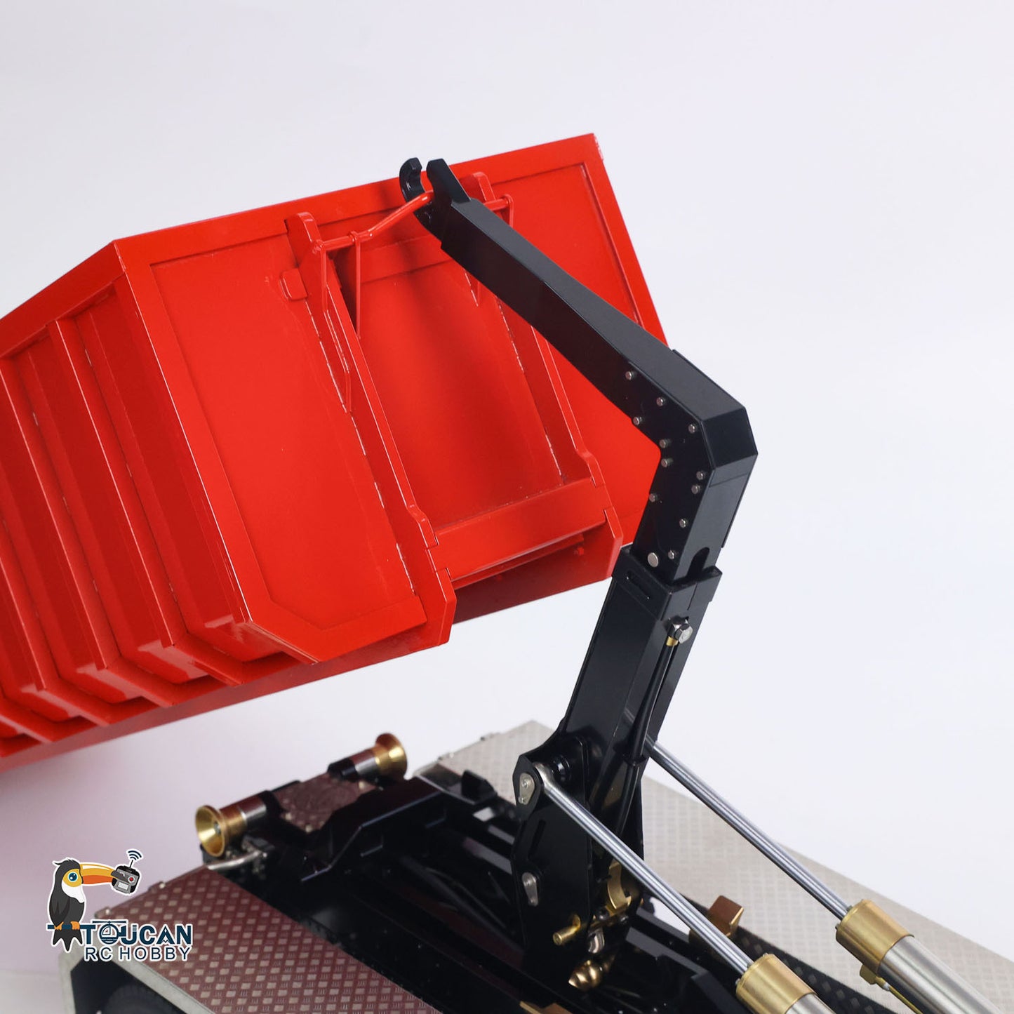 In Stock 1/14 8*8 RC Hydraulic Equipment Radio Controlled Truck Roll Off Full Dumper Car Rear Axle Steering Assembled Painted Vehicles