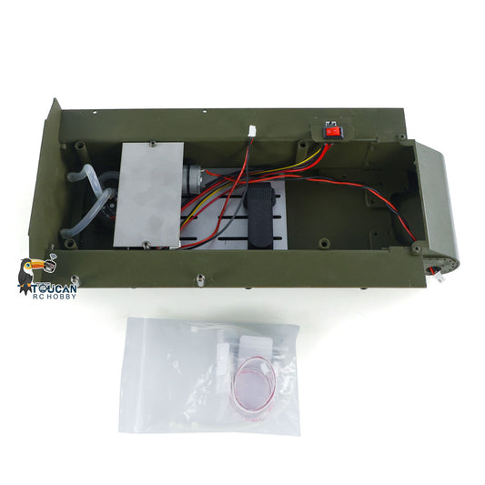 Metal Chassis with Metal Smoke Unit Switch for Henglong 1/16 RC Tank 3898 USA M4A3 Sherman Model Military Armored Car Adults Toy