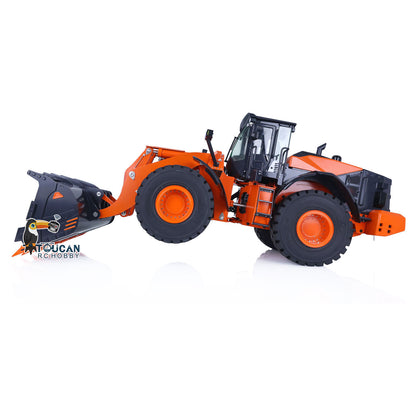 JDModel 198 ZW370 1/14 Metal RC Hydraulic RTR Loader 2-Speed Transmission ST8 Controller Light Sound Axles Lock Brushless Motor & ESC for Model Collectors