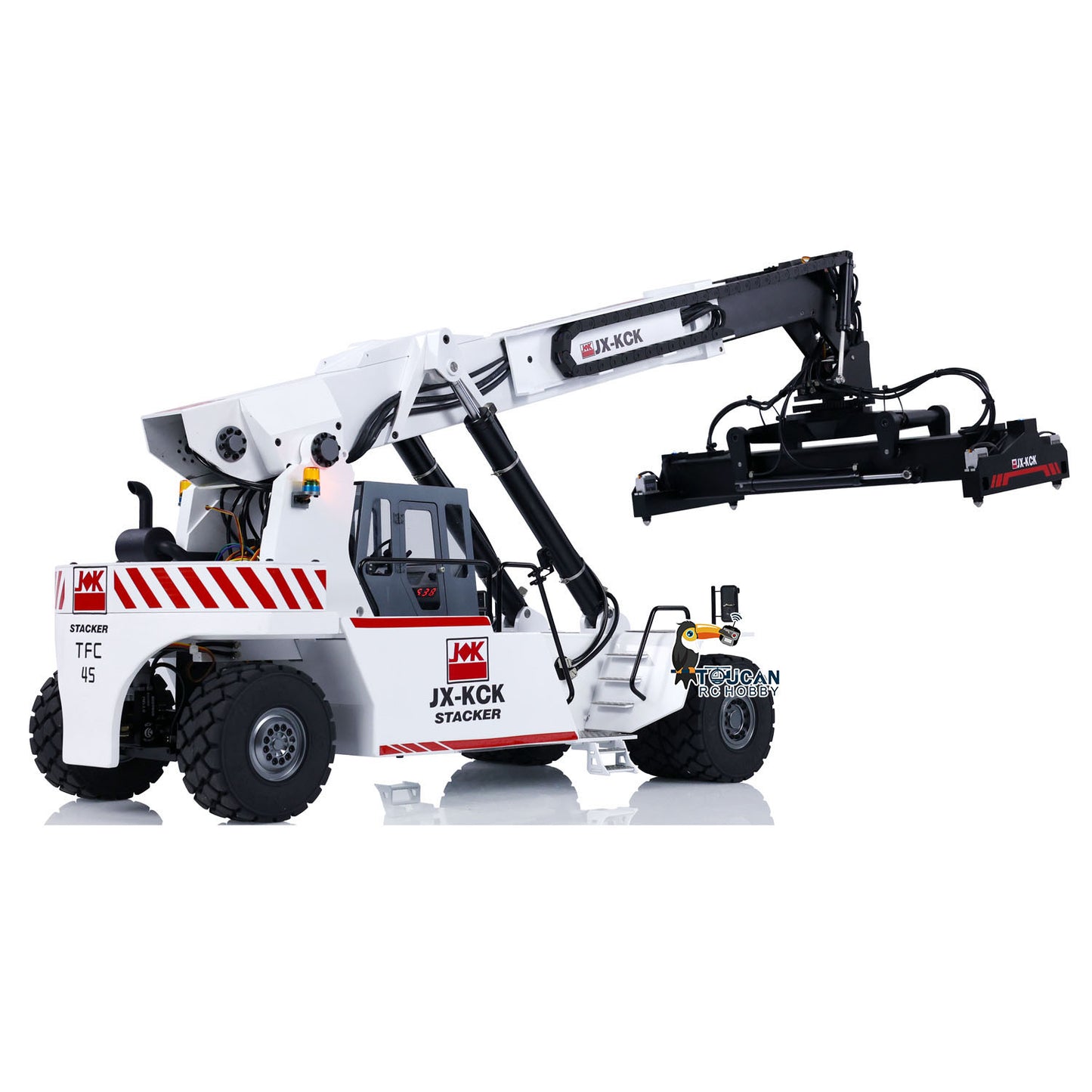 JX-KCK TFC45 1/14 RC Hydraulic Frontal Crane Reach Stacker Radio Control Container Handler Painted Assembled Model PNP Version