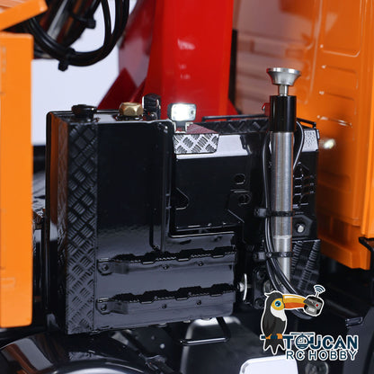 LESU Z0063 1/14 Metal Hydraulic 3 Ways RC Dump Truck with Crane 7CH Valve Paladin PL18EV Remote Controller 2 Speed Transmission Sound Light System