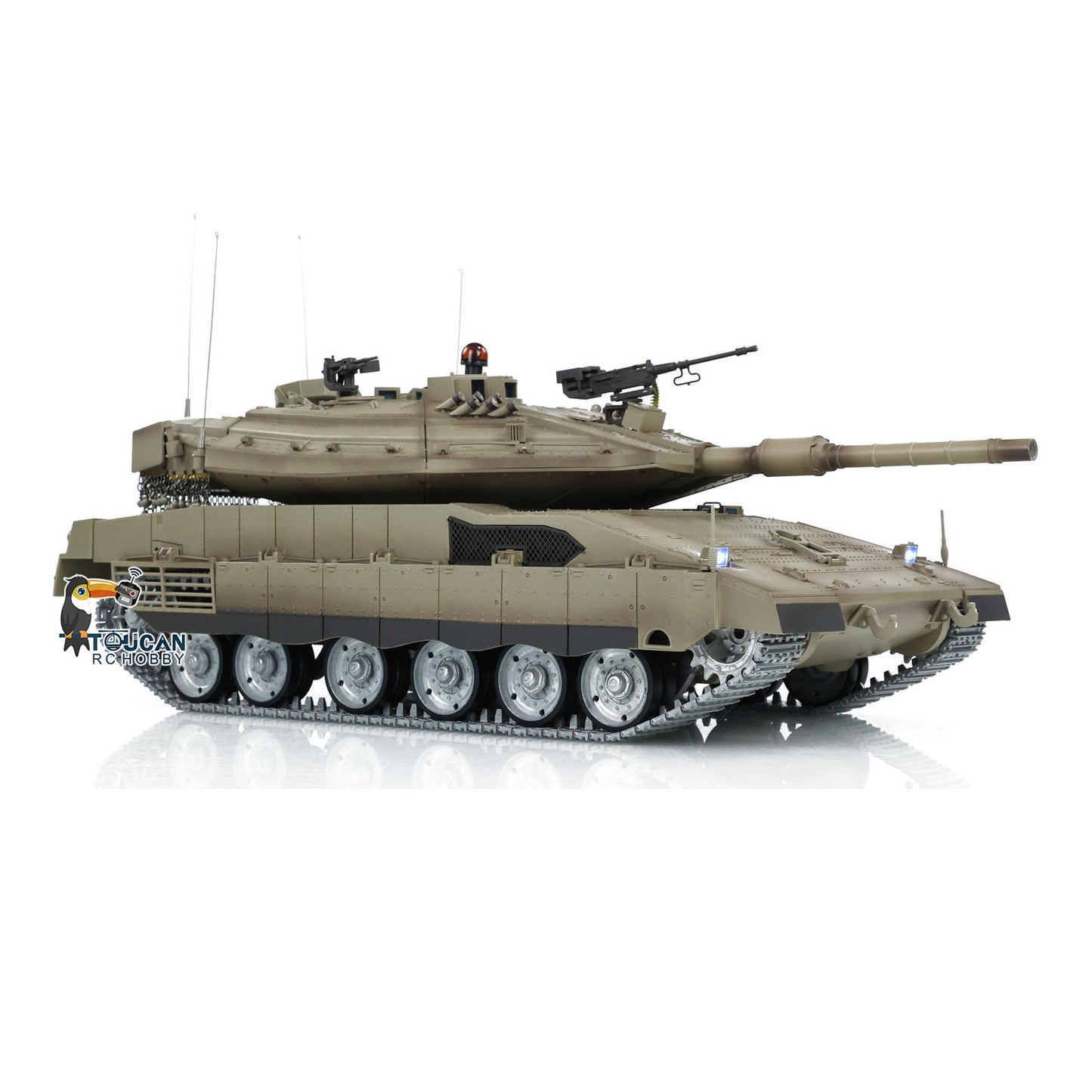 Henglong 1/16 RC Tank IDF Merkava MK IV 3958 Remote Control Battle Tank Metal Wheels Tracks Gearbox 360??Turret Smoke 2 Battery