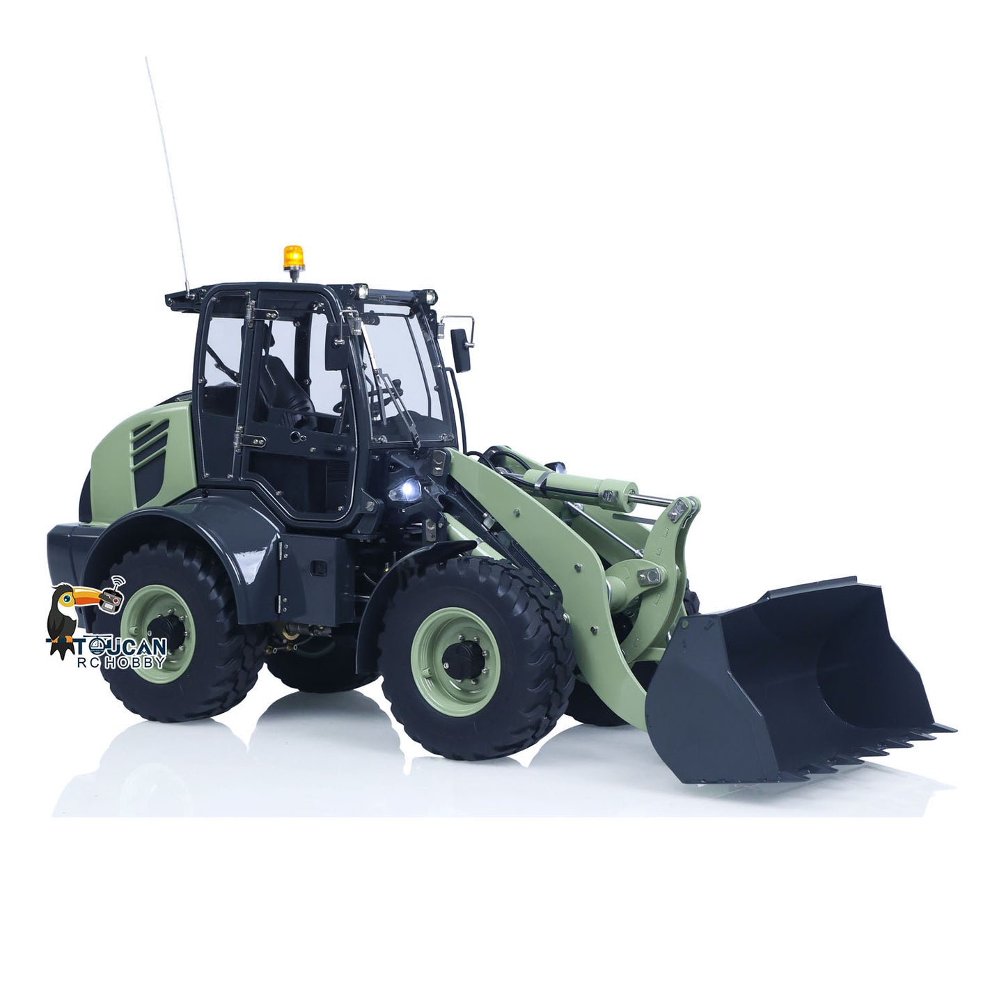 RTR LESU Metal 1/14 Remote Control Hydraulic Loader Aoue WA100M-8 4CH Valve RC Engineering Vehicle Quick Coupler Lights Sounds