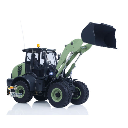 RTR LESU Metal 1/14 Remote Control Hydraulic Loader Aoue WA100M-8 4CH Valve RC Engineering Vehicle Quick Coupler Lights Sounds