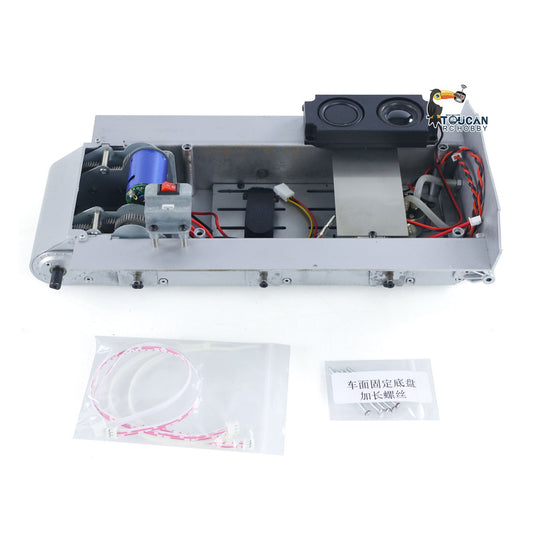 Metal Chassis Smoke Unit Gearbox Power Blue Motor Speaker Switch for Henglong 1/16 RC Battle Tank 3898 USA M4A3 Sherman Model