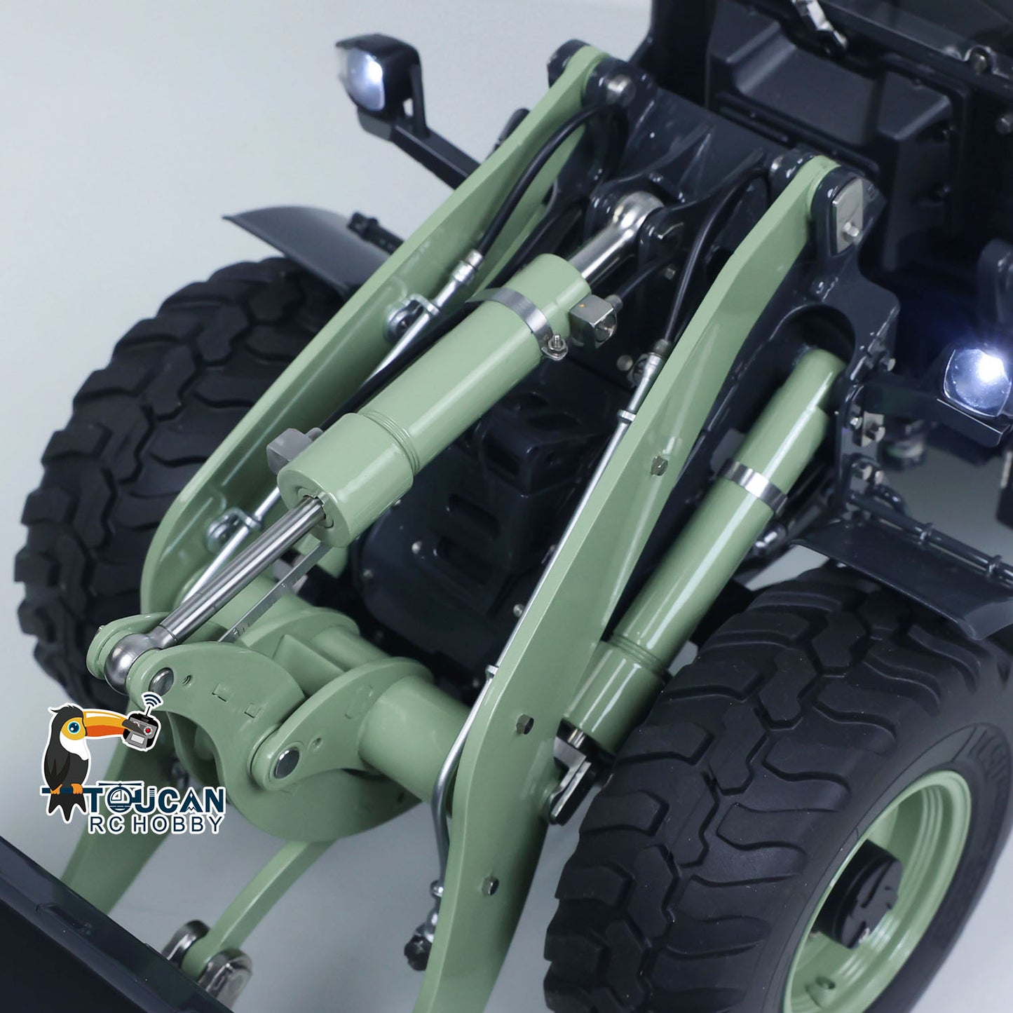 RTR LESU Metal 1/14 Remote Control Hydraulic Loader Aoue WA100M-8 4CH Valve RC Engineering Vehicle Quick Coupler Lights Sounds