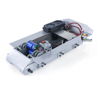 Metal Chassis Smoke Unit Gearbox Power Blue Motor Speaker Switch for Henglong 1/16 RC Battle Tank 3898 USA M4A3 Sherman Model