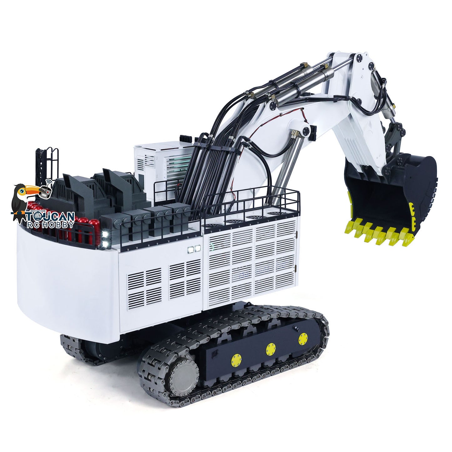 1/25 R9800 Hydraulic RC Excavator RTR Double-pump Radio Controlled Diggers Soung Light Smoke Unit Upgraded Version