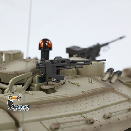 Henglong 1/16 RC Tank IDF Merkava MK IV 3958 Remote Control Battle Tank Metal Wheels Tracks Gearbox 360??Turret Smoke 2 Battery