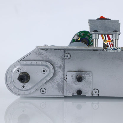Metal Chassis Smoke Unit Gearbox Power Blue Motor Speaker Switch for Henglong 1/16 RC Battle Tank 3898 USA M4A3 Sherman Model