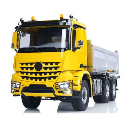 MD 1/14 6*6 Metal RC Hydraulic Dumper Truck 3348 2025Type 6WD Radio Controlled Tipper Lorry Car Model Metal Chassis 2Speed Gearbox Light Sound ESC Motor