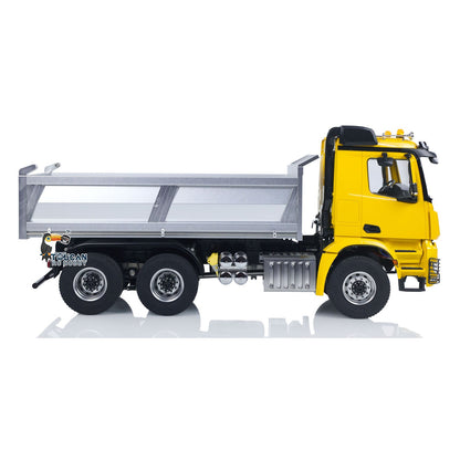MD 1/14 6*6 Metal RC Hydraulic Dumper Truck 3348 2025Type 6WD Radio Controlled Tipper Lorry Car Model Metal Chassis 2Speed Gearbox Light Sound ESC Motor