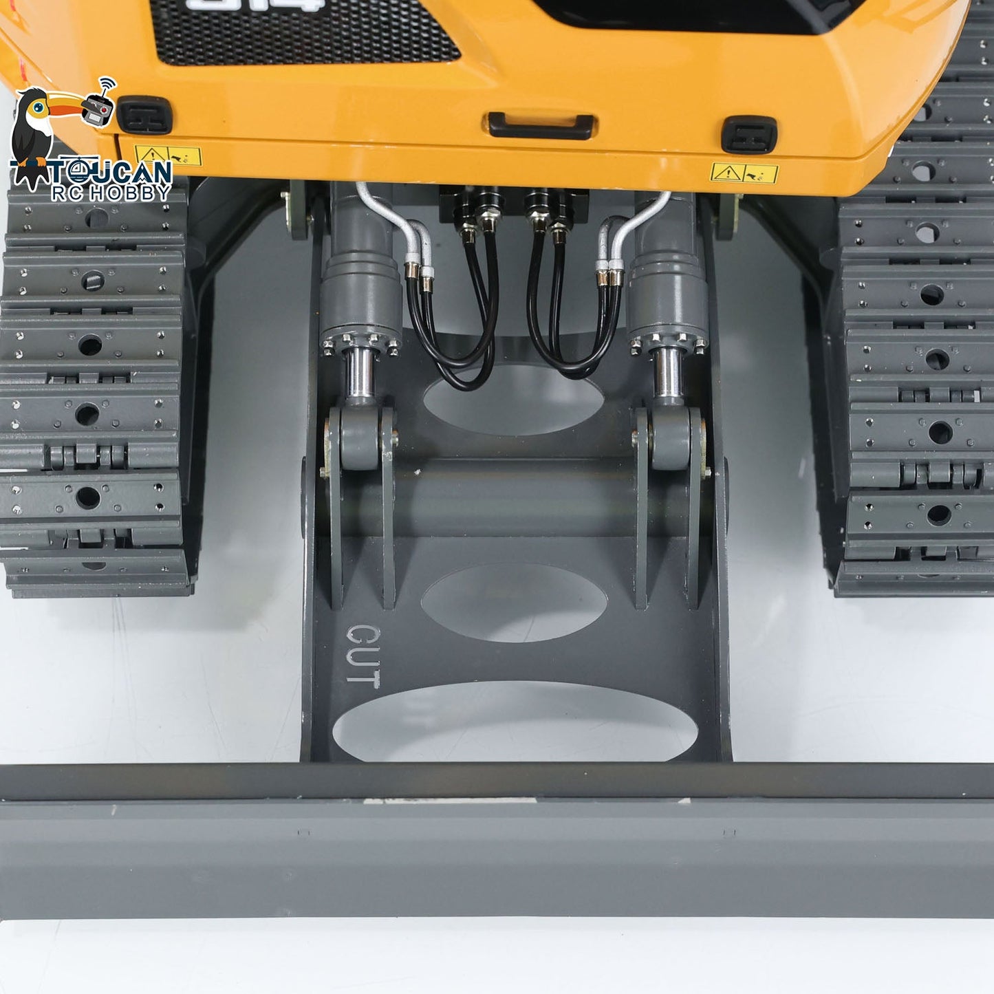 IN STOCK CUT 1/14 Scale 914 5-ways Radio Control Hydraulic Excavator Valve Metal Remote Control Earth Digger Hobby Model RTR Machine ESC Servo Motor