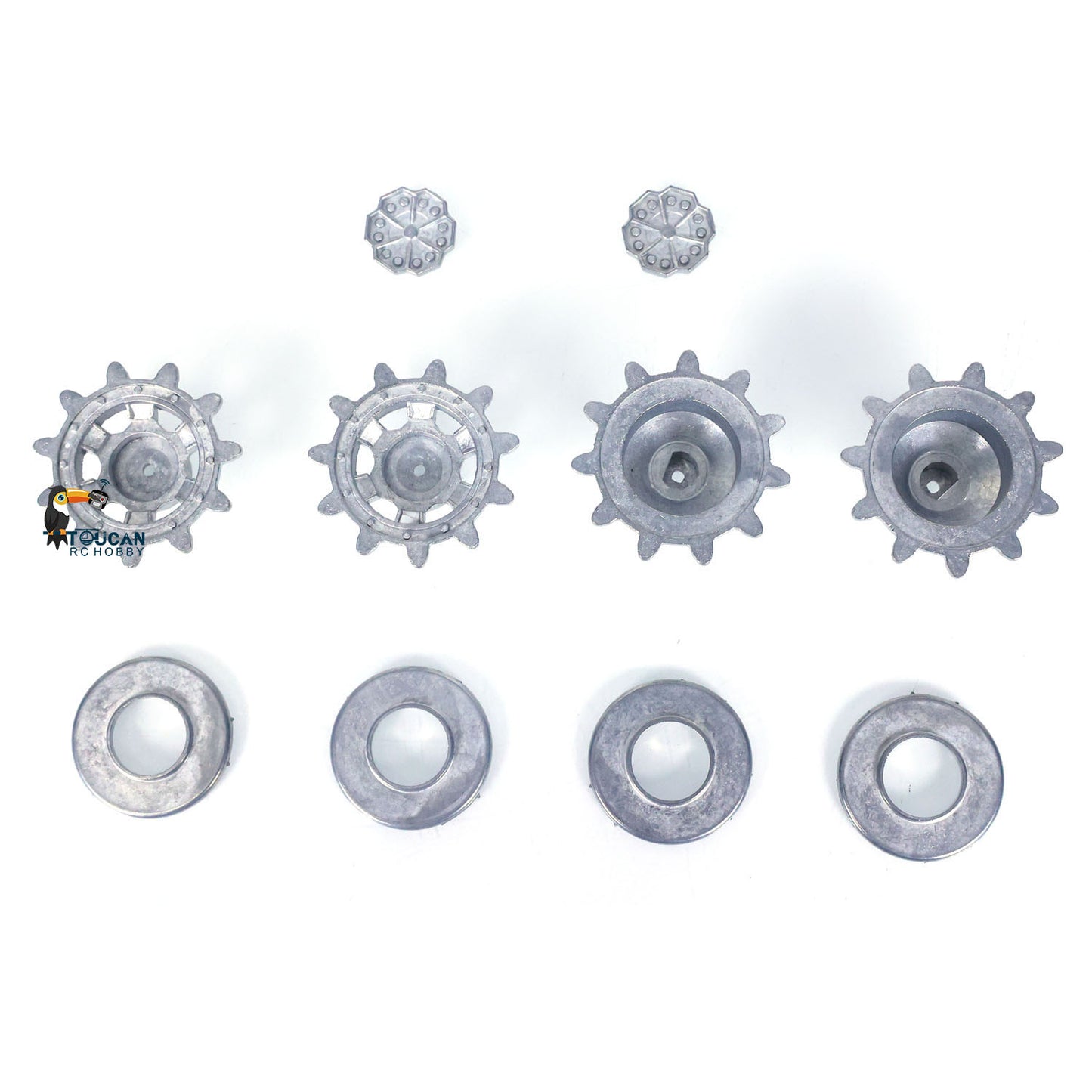 Metal Idler Road Wheels Sprockets Antenna for Heng Long 1/16 RC Tank Parts Leopard 2 A6 3889 Military Armored Cars Vehicles Toy