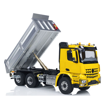 US Stock RTR 1/14 RC Hydraulic Tipper 6X6 Metal Chassis 2Speed Model Car Remote Control Dumper Truck NO Lock Light Sound Radio Battery