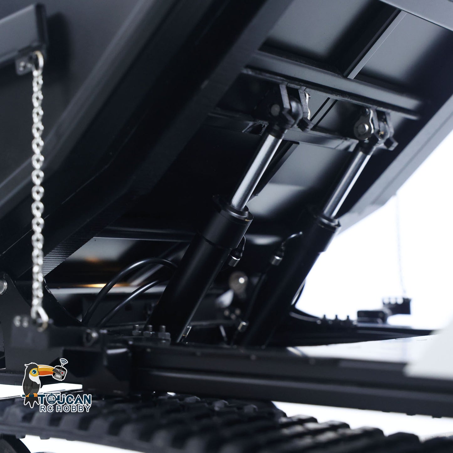 Super Frog 1/14 RC Hydraulic Crawler Dumper Truck T14R RTR Radio Controlled Metal Tracked Tipper Frsky X14 Light Electric Wiper