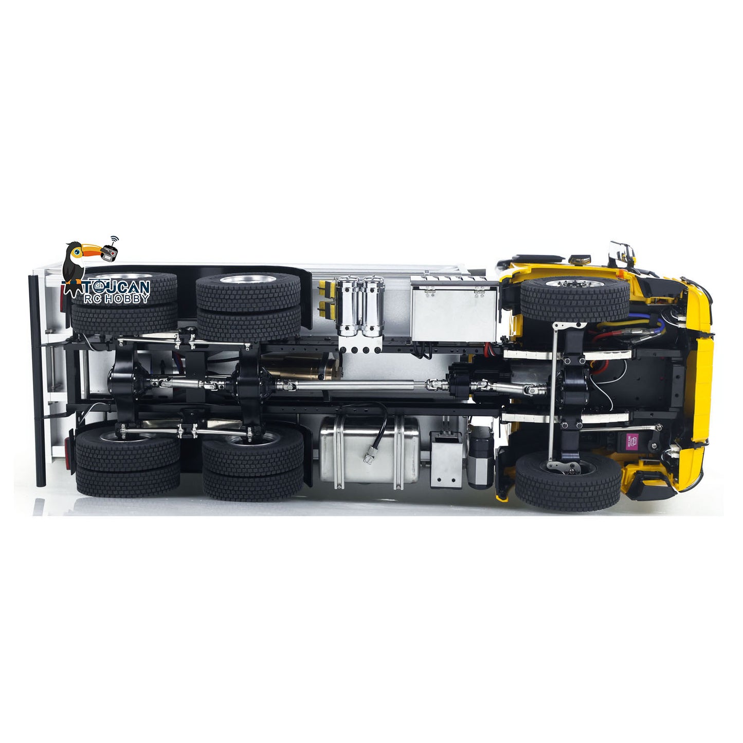2Speed 3348 Metal Chassis 1/14 RTR RC Hydraulic Dumper Remote Control Tipper Model NO Lock Differential Axle Light Sound Battery