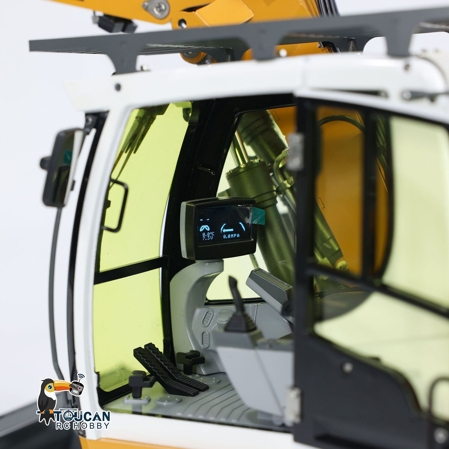 CUT Model 1/14 RC Hydraulic Excavator 914 5CH Valve Metal Remote Control Digger Warning Light Flysky ST8 Radio Sound System