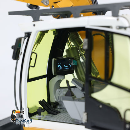 CUT Model 1/14 RC Hydraulic Excavator 914 5CH Valve Metal Remote Control Digger Warning Light Flysky ST8 Radio Sound System