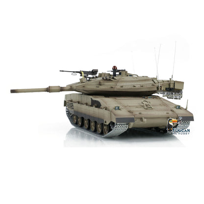 1/16 RC Tank Heng Long Merkava MK IV 3958 Remote Control Battle Tank Upgraded Metal Sprockets Smoke BB Shooting Dual Battery
