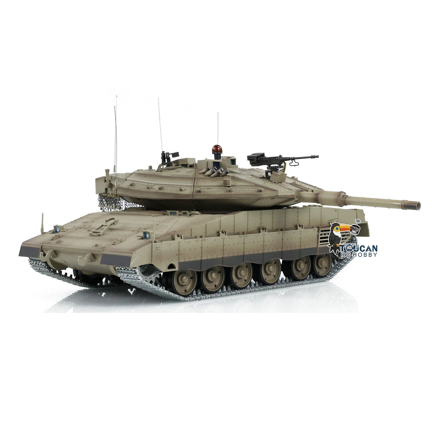 1:16 Heng Long 3958 RC Main Battle Tank IDF Merkava MK IV FPV Upgrade Edition W/ Metal Tracks 360 Rotating Barrel Recoil