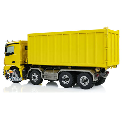 LESU K3363 Cabin 1/14 Metal 8x8 RC Hydraulic Dump Truck with 2 Speed Transmission FlySky I6S Radio System for Remote Control Construction Enthusiast