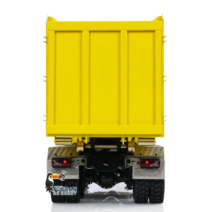 LESU K3363 Cabin 1/14 Metal 8x8 RC Hydraulic Dump Truck with 2 Speed Transmission FlySky I6S Radio System for Remote Control Construction Enthusiast