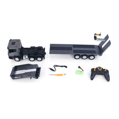 TOUCAN RC HOBBY Huina 1318 1/18 RC Tractor Truck 9CH Remote Control Cars with Flatbed Trailer