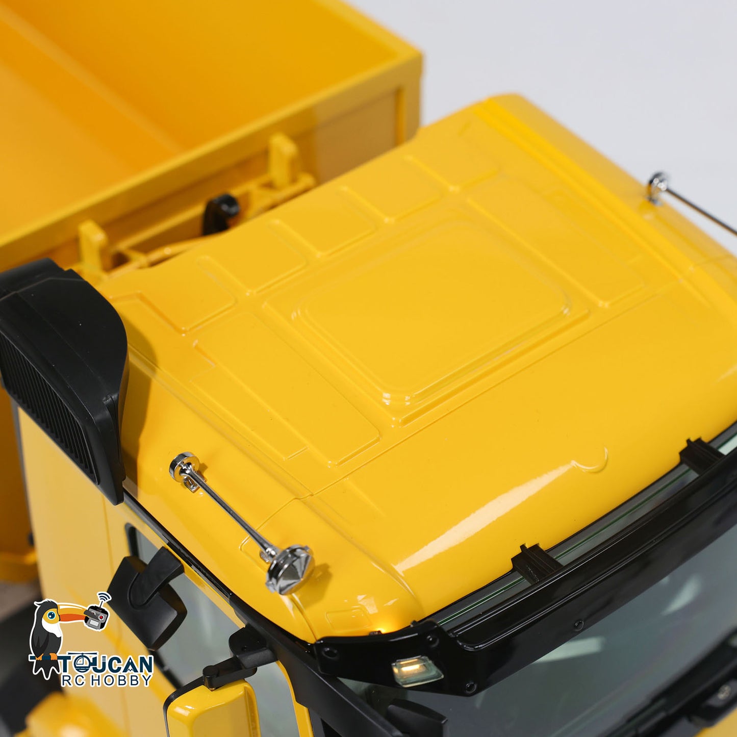 1/14 8x8 RC Hydraulic Dumper Car Roll Off Full Dump Rear Axle Steering with U-shaped High Short Standard Bucket Timber Flatbed