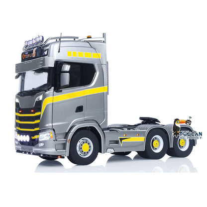 TOUCAN 1/14 RC Tractor Truck 770S RTR 3Speed Lorry 6X6 Metal Chassis Axle Locks Smoke Sound Light Chassis Suspension ST8 Battery
