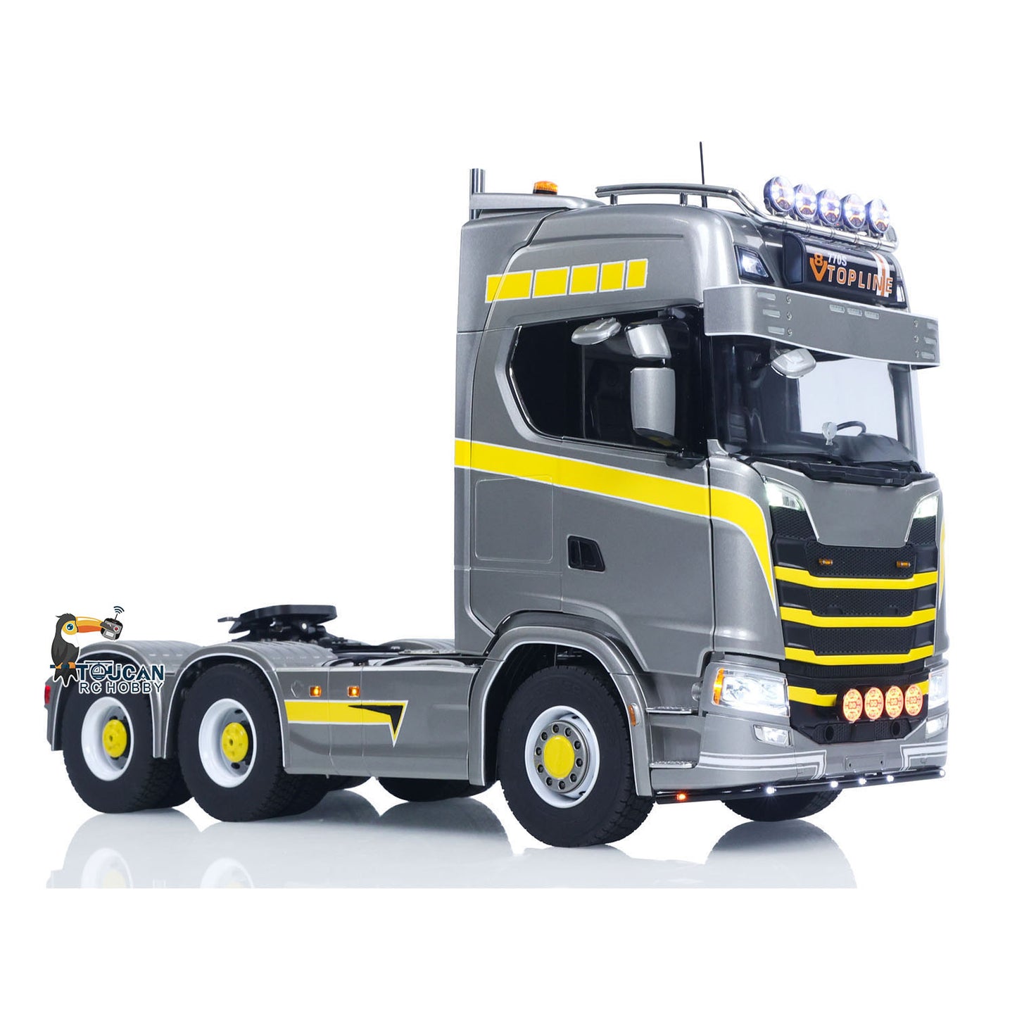 In Stock TOUCAN 1/14 RC Tractor Truck 770S RTR 3Speed Lorry 6X6 Metal Chassis Axle Locks Smoke Sound Light Chassis Suspension ST8 Battery