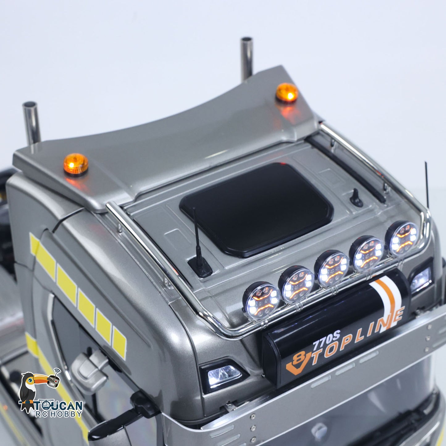 In Stock TOUCAN 1/14 RC Tractor Truck 770S RTR 3Speed Lorry 6X6 Metal Chassis Axle Locks Smoke Sound Light Chassis Suspension ST8 Battery