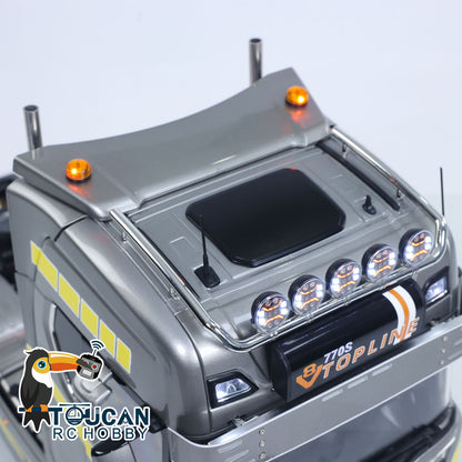 TOUCAN 1/14 RC Tractor Truck 770S RTR 3Speed Lorry 6X6 Metal Chassis Axle Locks Smoke Sound Light Chassis Suspension ST8 Battery