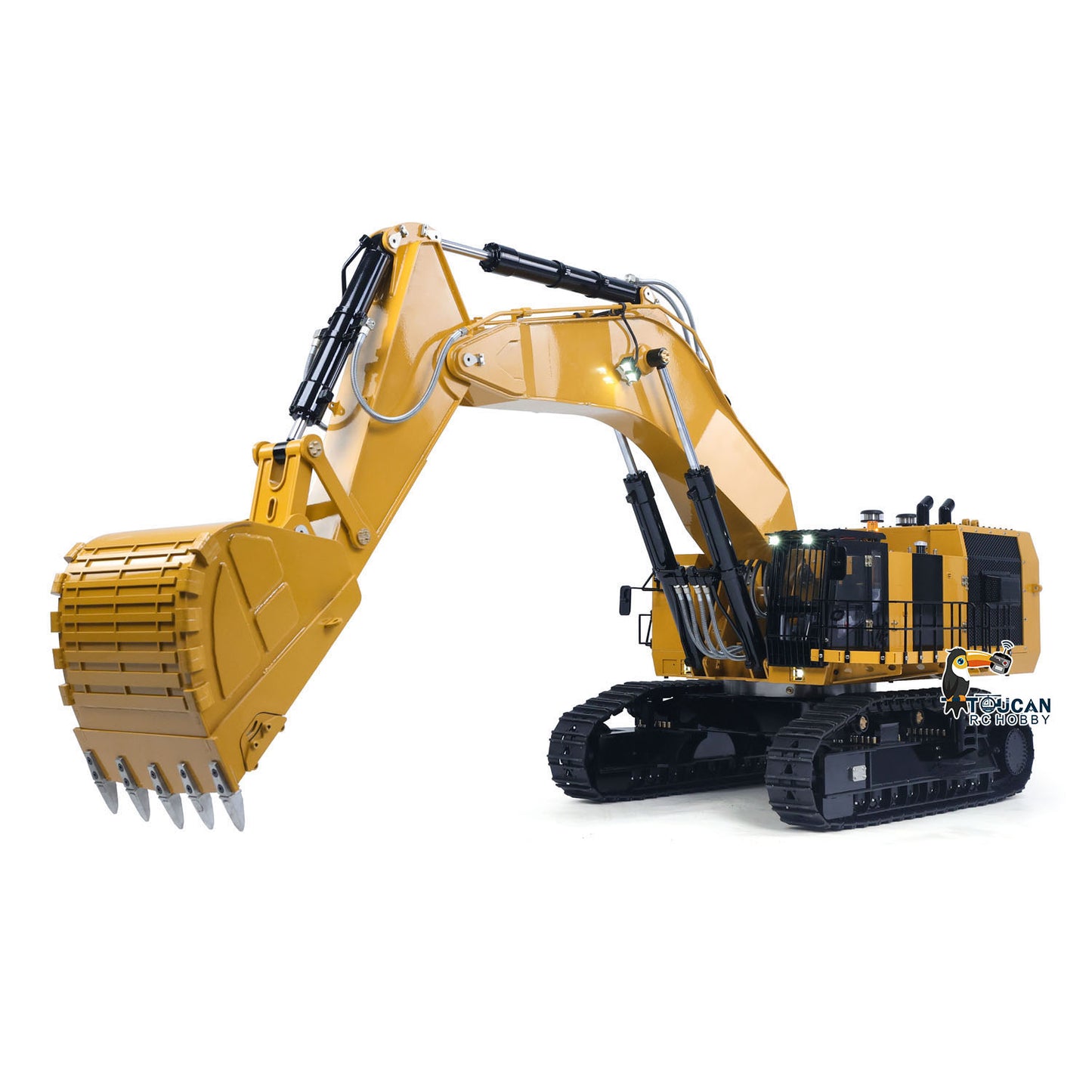 USA Pre-Order by the sea 1/14 Hydraulic RC Metal Excavator 6015B Remote Control Heavy Duty Diggers Model Cab Liquid Crystal Display Light Radio Servo Motor