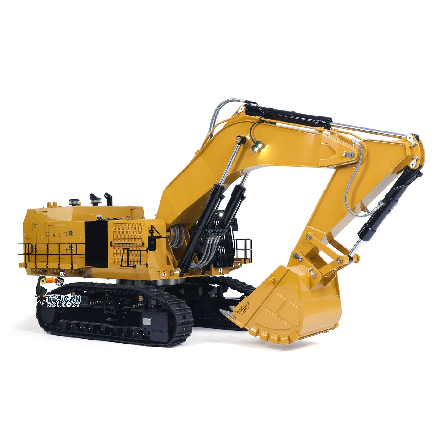 IN STOCK 63KG! 1/14 6015B Metal Hydraulic Radio Controlled Excavator Light Liquid Crystal Display Painted Assembled Body Rotates 360Degrees