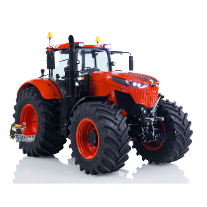 TOUCAN RC HOBBY LESU Metal 1/14 RC Tractor Truck AOUE 1050 4x4 Hydraulic Farm vehicle K500 Seedbed Pre-sowing Soil Preparation Planter Plough Light Sound