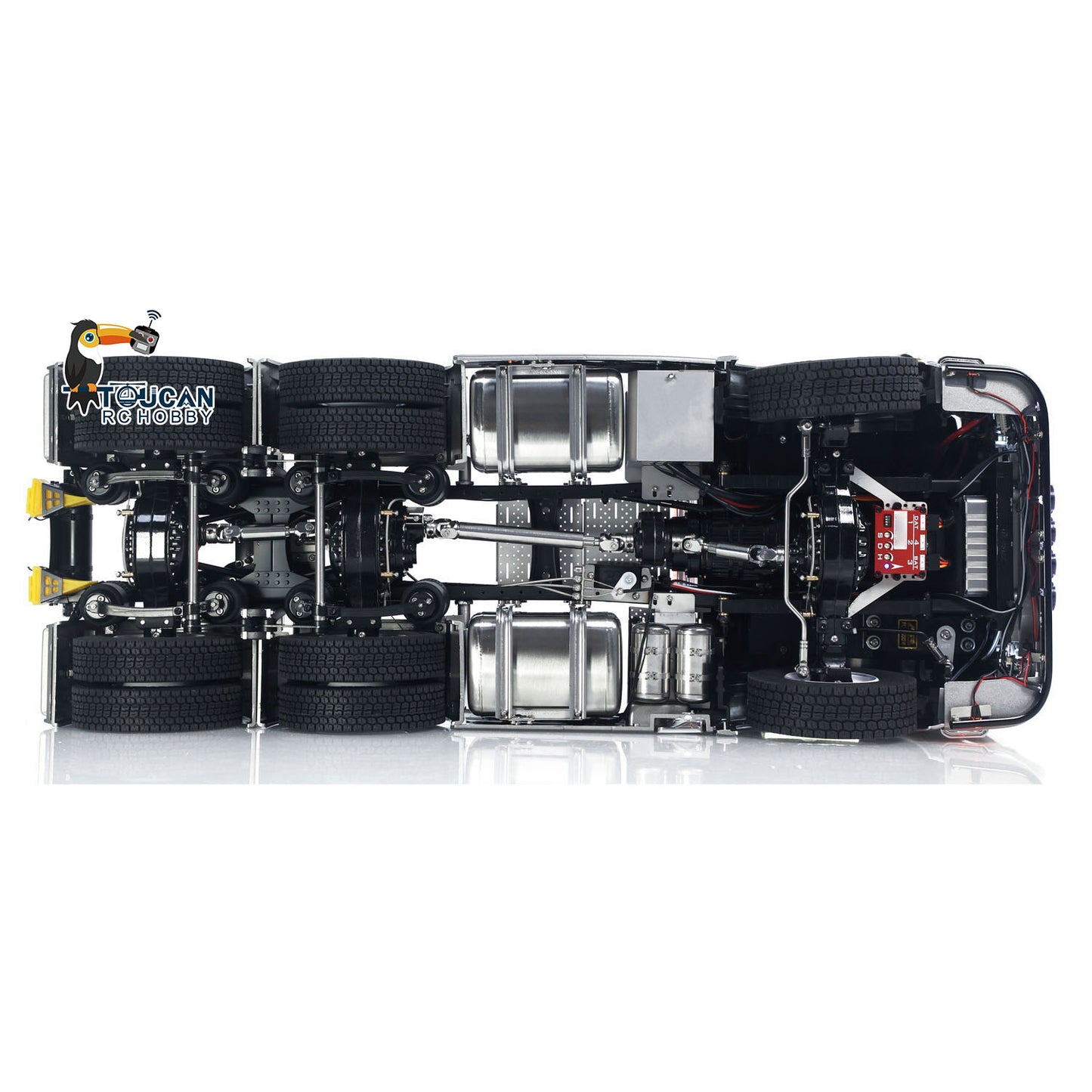 TOUCAN 1/14 RC Tractor Truck 770S RTR 3Speed Lorry 6X6 Metal Chassis Axle Locks Smoke Sound Light Chassis Suspension ST8 Battery