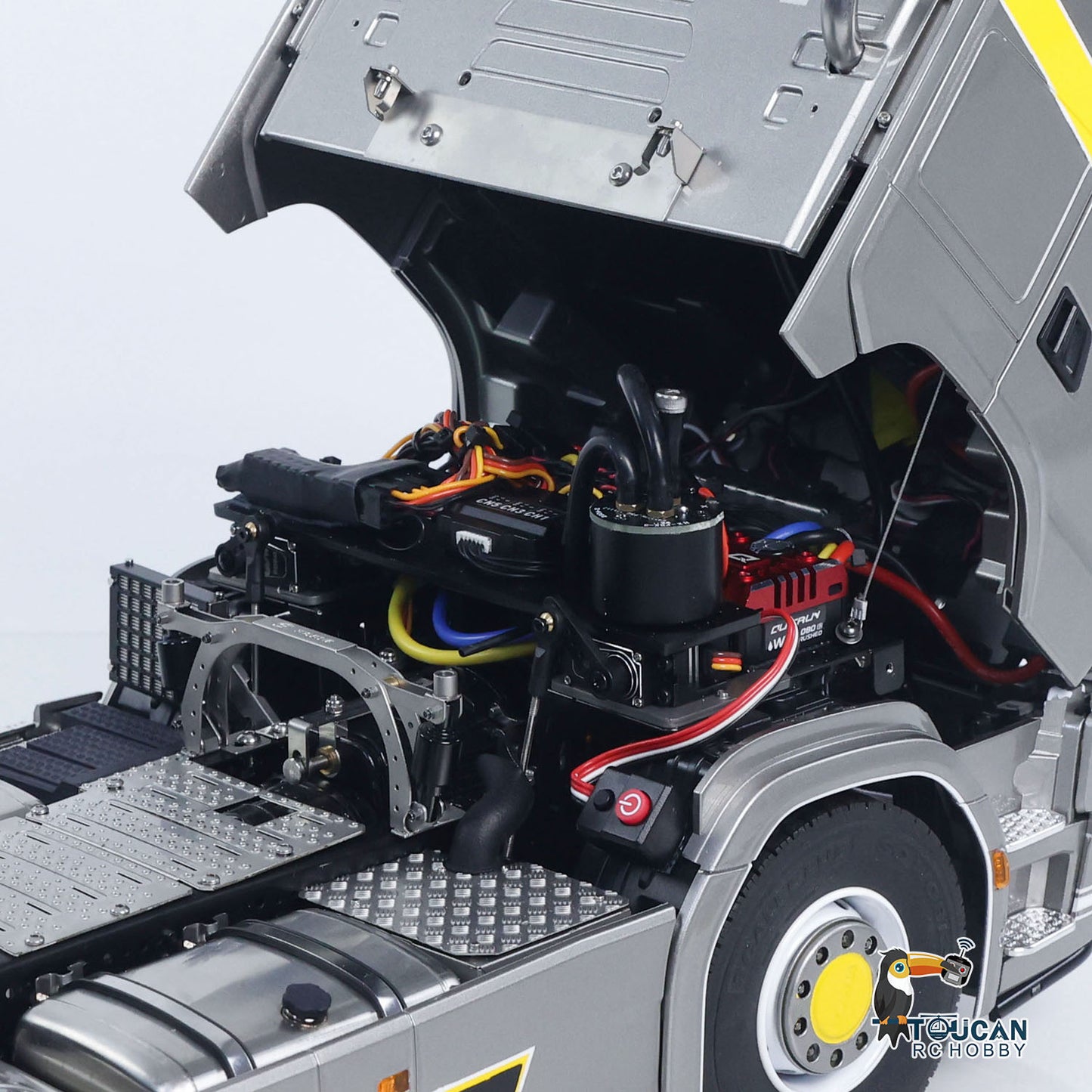 In Stock TOUCAN 1/14 RC Tractor Truck 770S RTR 3Speed Lorry 6X6 Metal Chassis Axle Locks Smoke Sound Light Chassis Suspension ST8 Battery